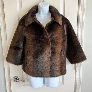 Luxurious Brown Faux Sable Jacket